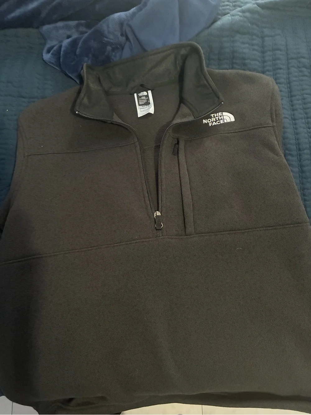 The North Face Black Fleece Jacket with Embroidered Logo